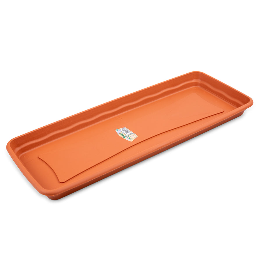 Plastiken TERRA - Plato Rectangular de 77 cm para Jardinera de 80 cm 31L. Terracota