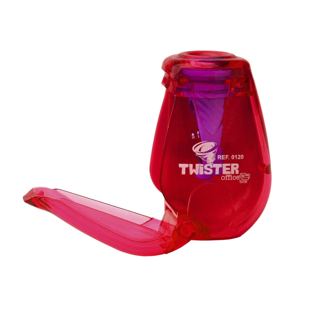 SDI Twister - Sacapuntas con Depósito de Residuos Transparente. Fucsia