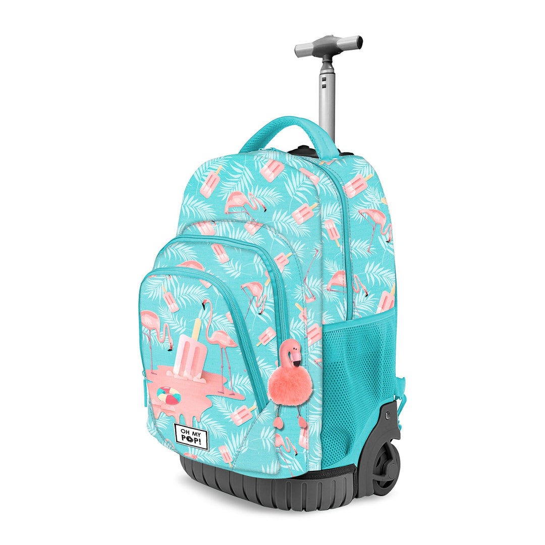 OH MY POP! - Ice Flamingo Mochila Escolar con Ruedas Trolley