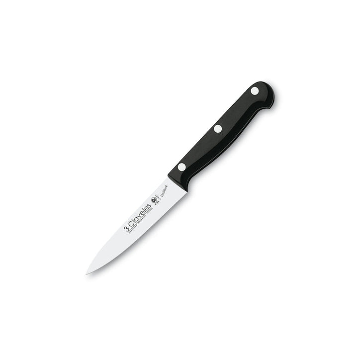 3 Claveles Uniblock - Cuchillo Mondador Profesional 10 cm Acero Inoxidable. Mango POM