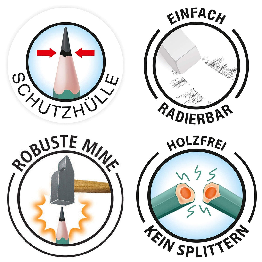 BIC 8902742 - Blíster con 10 Lápices Hexagonales de Grafito HB/2 EVOLUTION Original