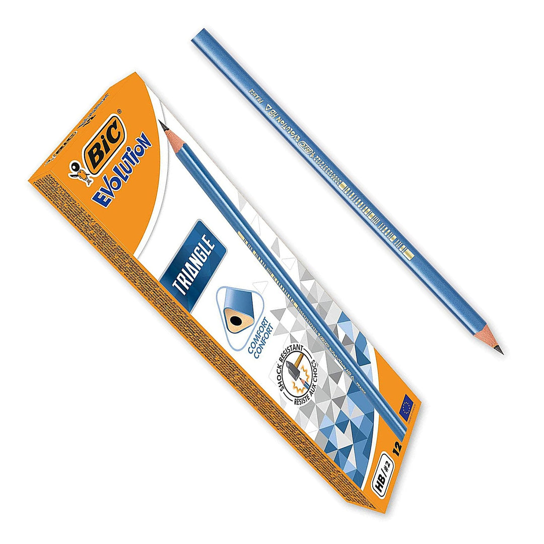 BIC 964912 - Blíster con 4 Lápices EVOLUTION Triangle de Mina de Grafito 2.3 mm HB/2 
