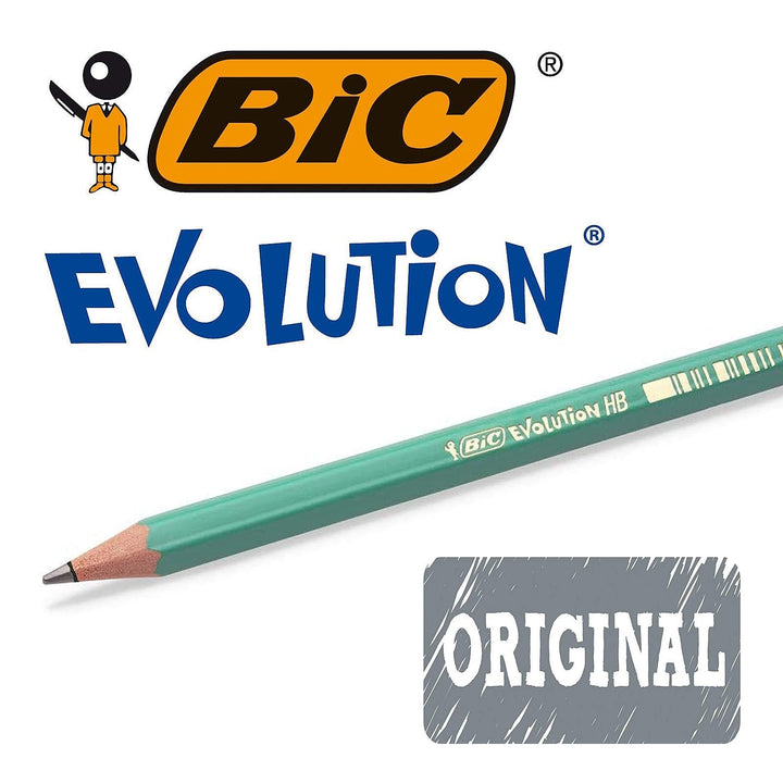 BIC 8902742 - Blíster con 10 Lápices Hexagonales de Grafito HB/2 EVOLUTION Original