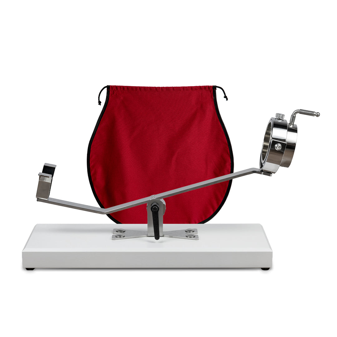BELLO Aneto - Soporte Jamonero Basculante en DM Blanco y Acero Inoxidable con Cubrejamón