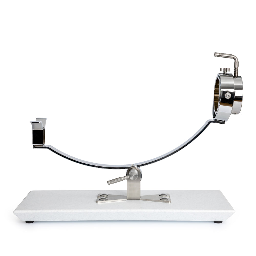 BELLO Gala - Soporte Jamonero Basculante Fibra y Acero Inoxidable Cabezal Giratorio. Granito