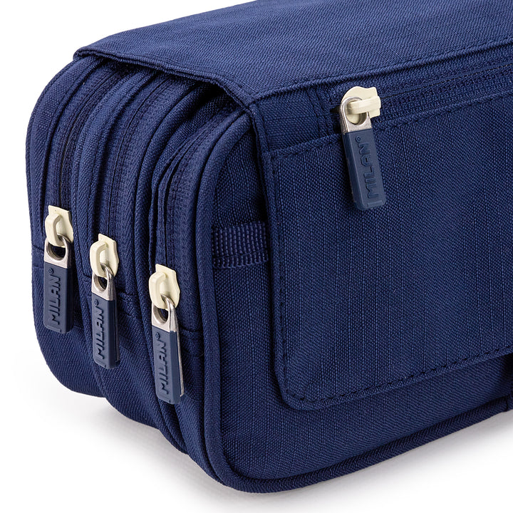 ColePack Milan - Estuche Triple de 3 Cremalleras y Material Escolar Incluido. Azul 1918