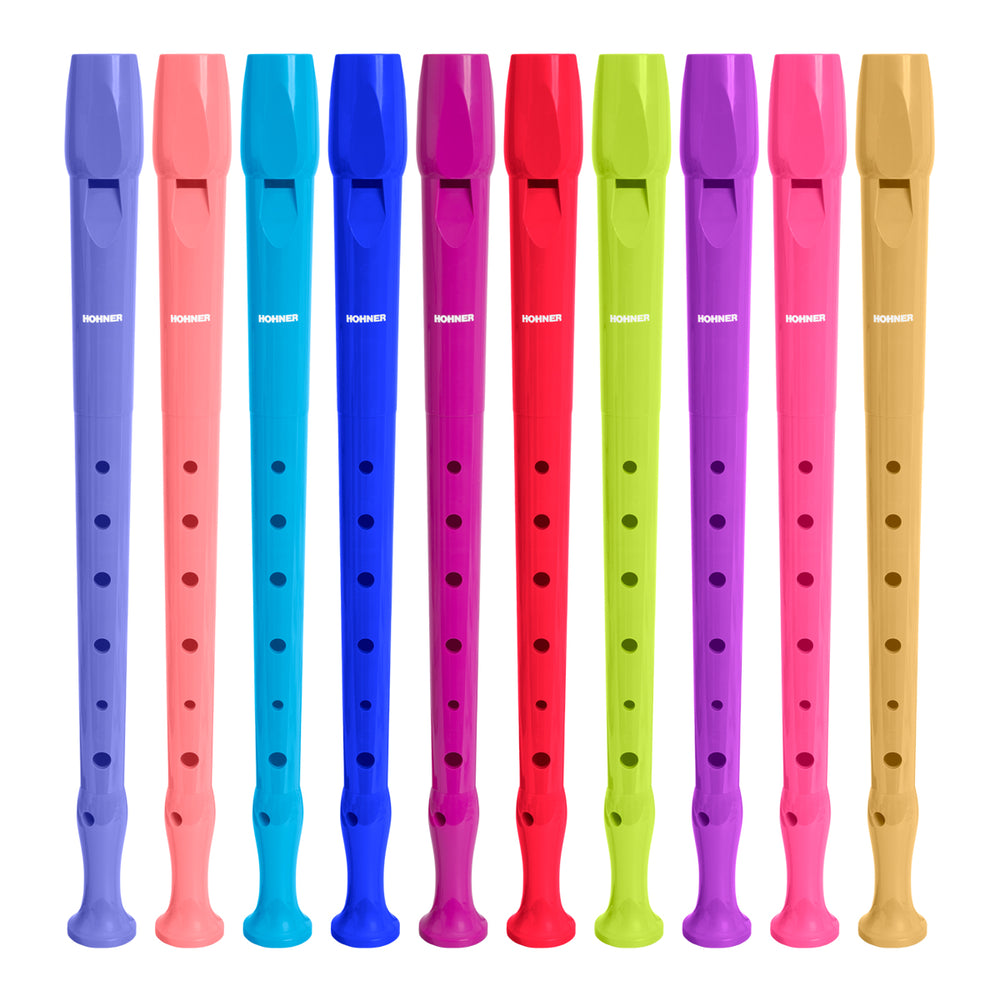 HOHNER Melody - Flauta Escolar Soprano Dulce con Funda y Varilla de Limpieza. Marfil