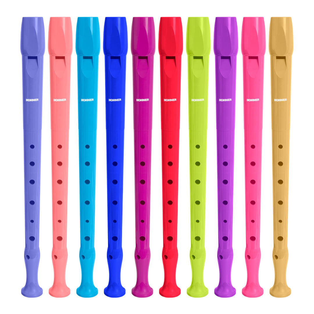 HOHNER Melody - Flauta Escolar Soprano Dulce con Funda y Varilla de Limpieza. Verde