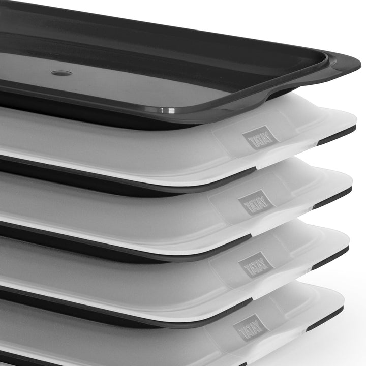 TATAY Fresh - Lote de 5 Recipientes Porta Embutidos y Alimentos. Negro 22