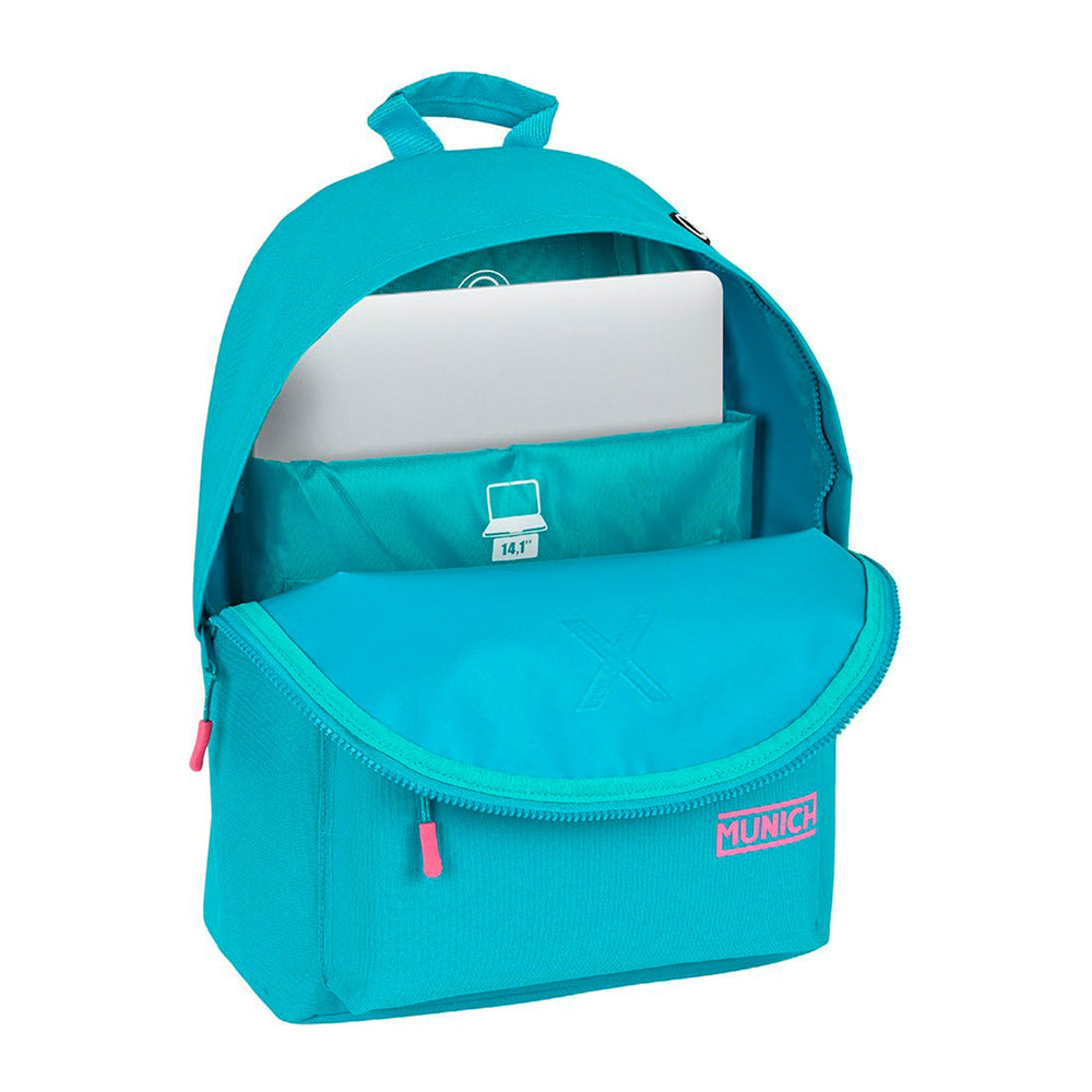 SAFTA - Mochila Para Portatil 14.1" Munich Basics. Turquesa
