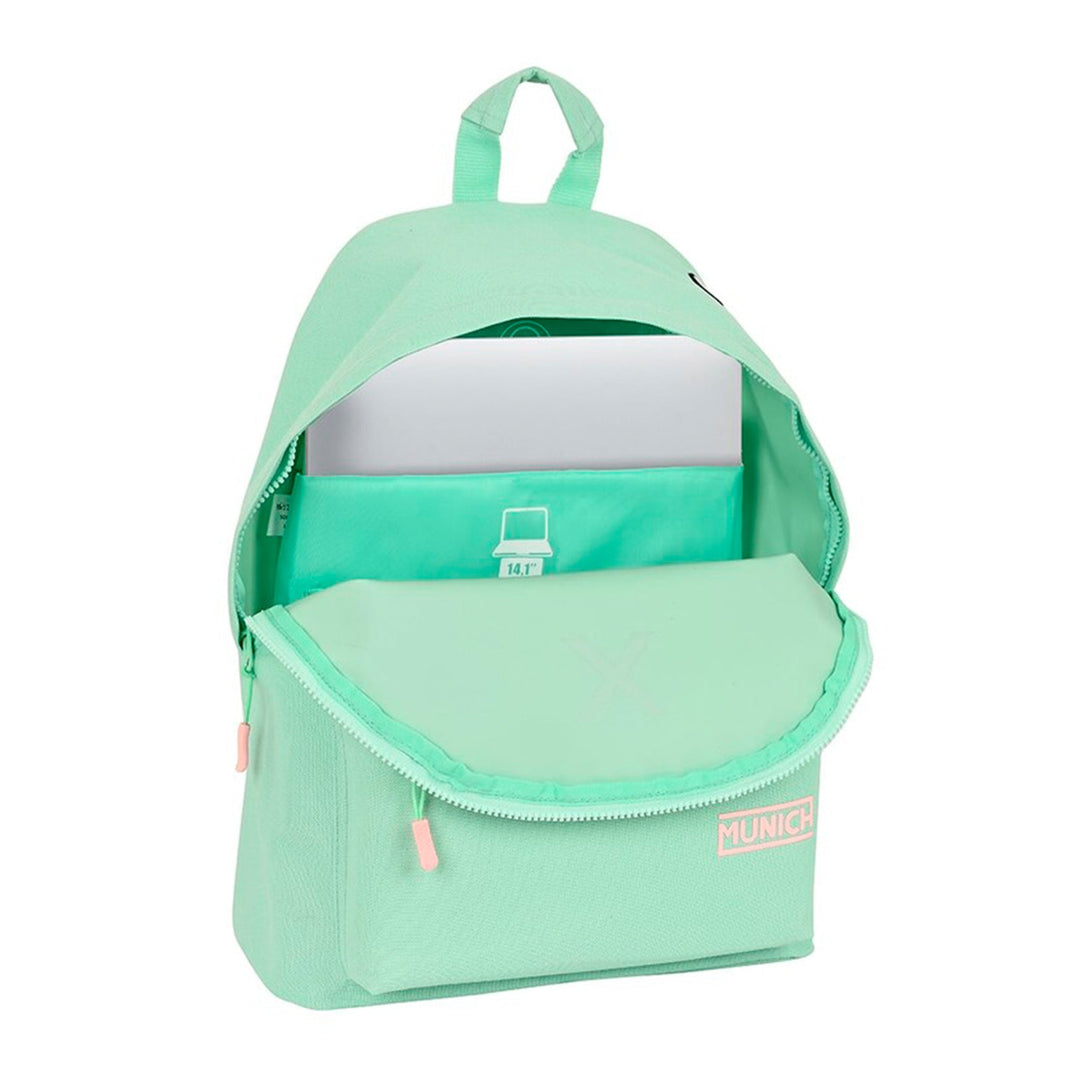 SAFTA - Mochila  Para Portatil 14.1" Munich Basics 410x310x160 mm. Verde