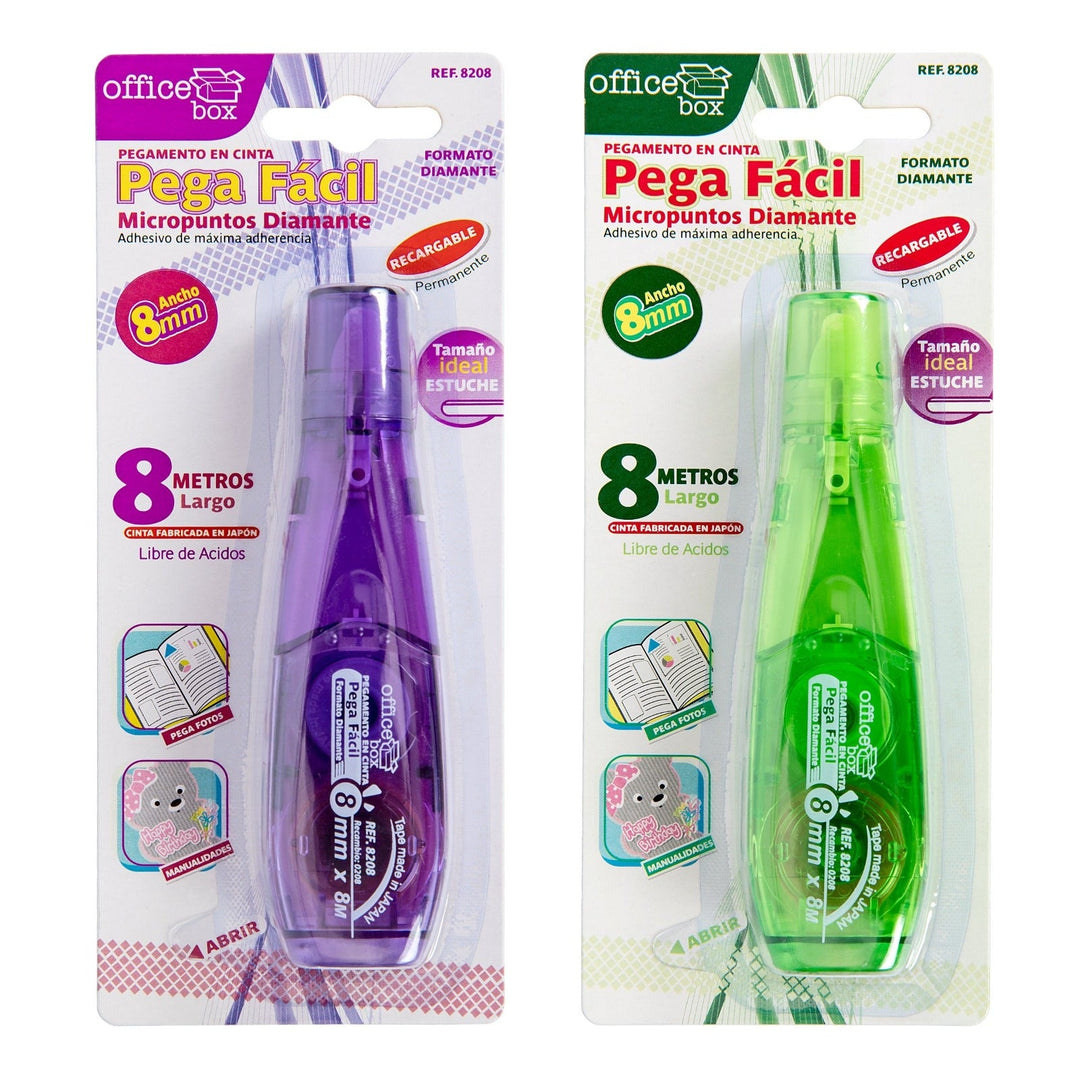 Pegamento en Cinta "Pega Fácil" SDI con Tapa Protectora, Morado