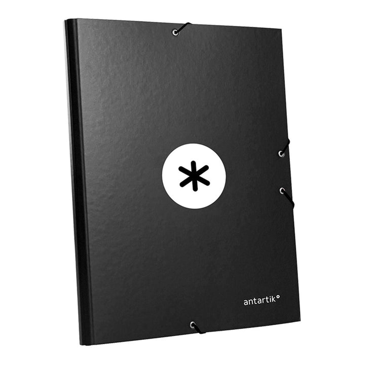 ANTARTIK - Carpeta Escolar A4 con 3 Solapas y Cierre de Goma. Negro