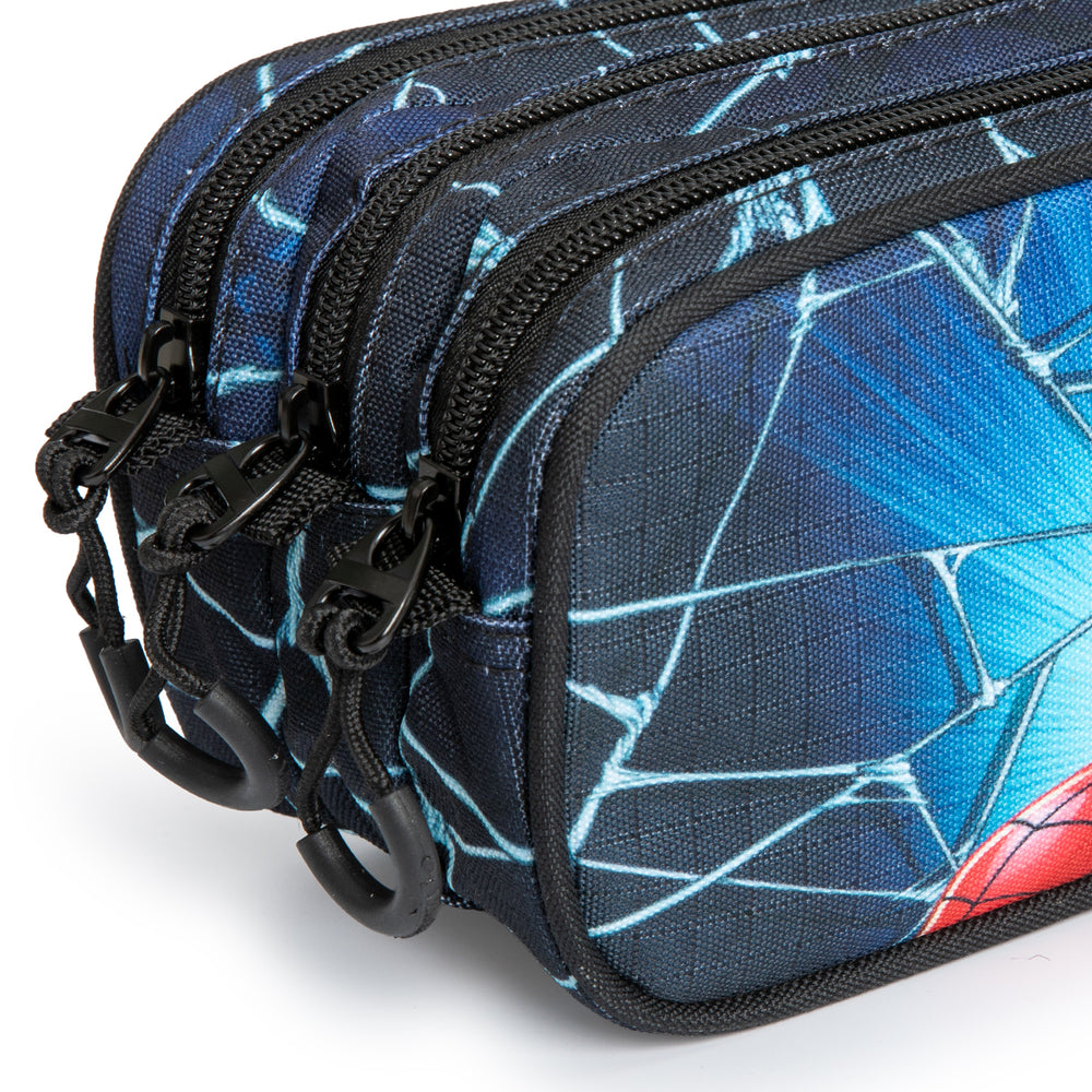 ColePack EcoTrick - Estuche Triple de 3 Cremalleras con Material Escolar. Spiderman Maximum