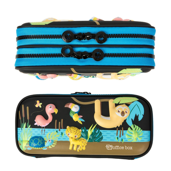 3D Magic - Estuche Escolar Doble con Cuerpo en Relieve. Jungle Negro