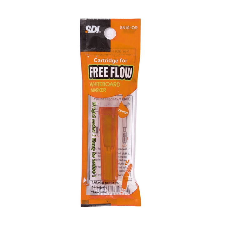 SDI Free Flow - Cartucho de Recarga para Rotulador de Pizarra Blanca. Naranja