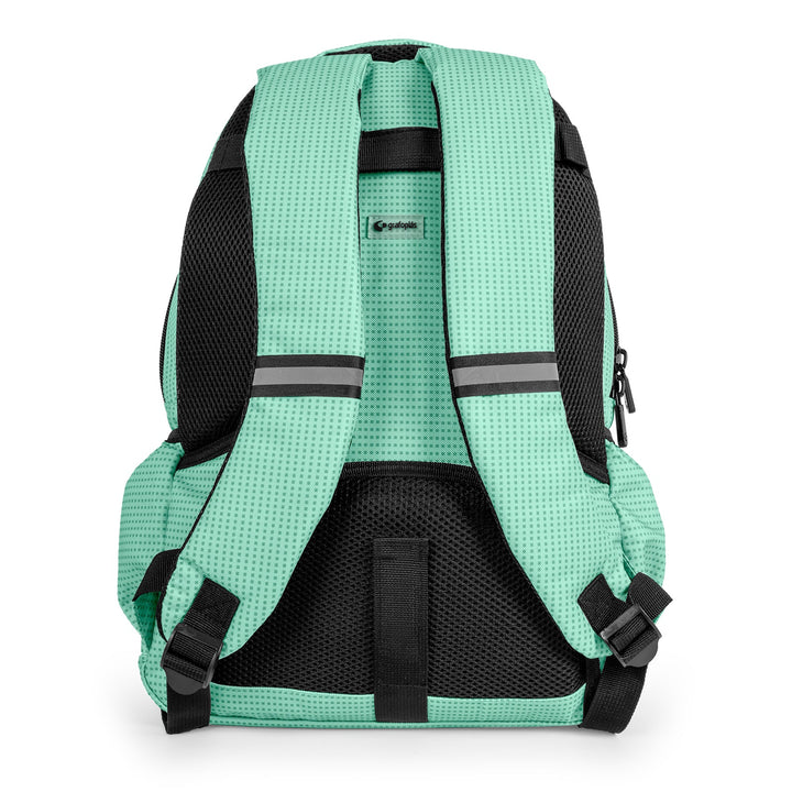 Grafoplás Kūru -  Mochila Escolar 3 Cremalleras con Divisor para Portátil. Adaptable Carrito. Menta