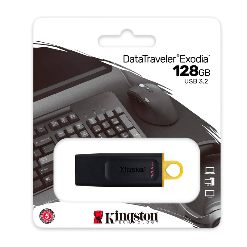 Kingston DTX - Pack 2 Memorias Flash USB-C 3.2 DataTraveler Exodia 128GB Negro