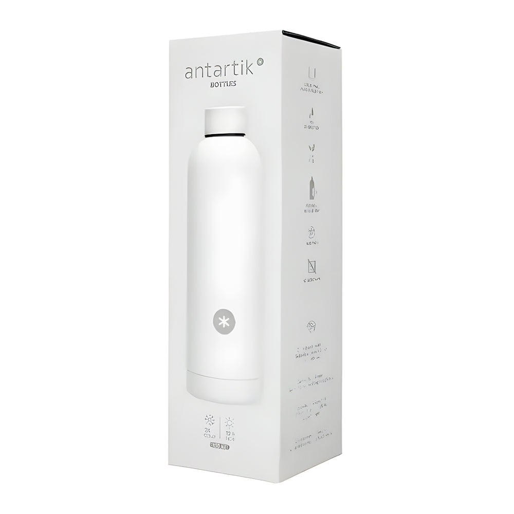 ANTARTIK - Botella Térmica Reutilizable de 0.75L en Acero Inoxidable. Blanco