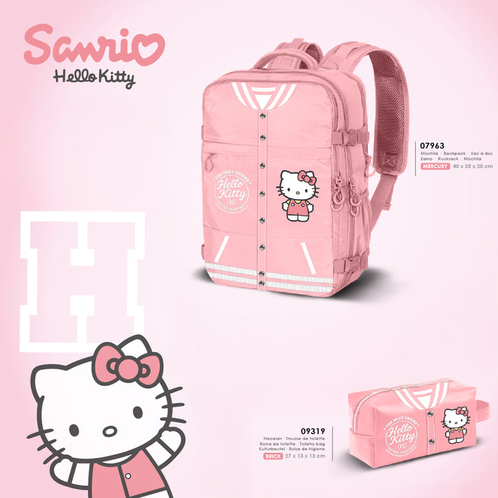 MERCURY Varsity - Mochila de Cabina Bajo Asiento Avión. Ligera e Impermeable. Hello Kitty