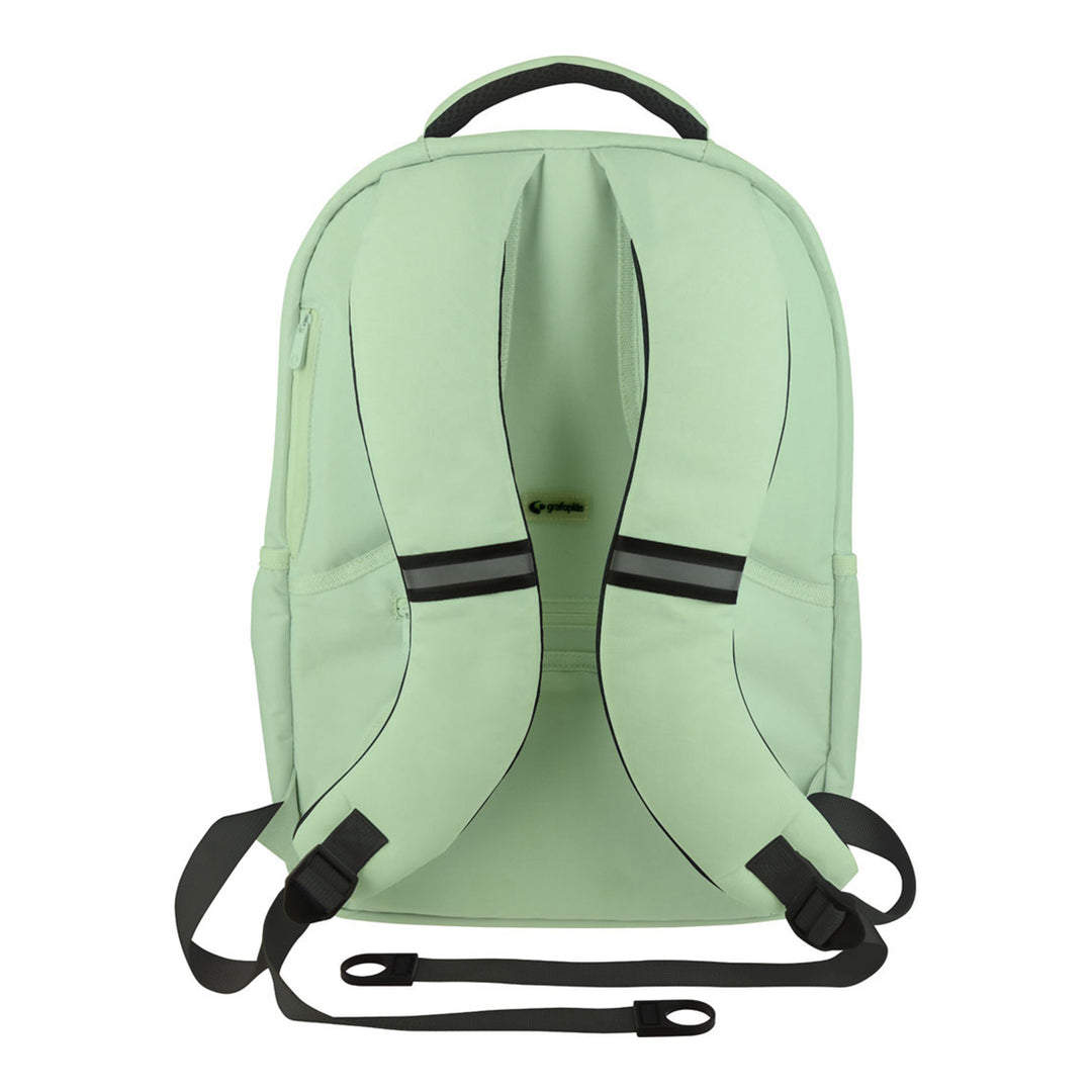 Grafoplás TidyBag - Mochila Juvenil de Multiples Bolsillos y Cremalleras para Portatil. Mint Soft