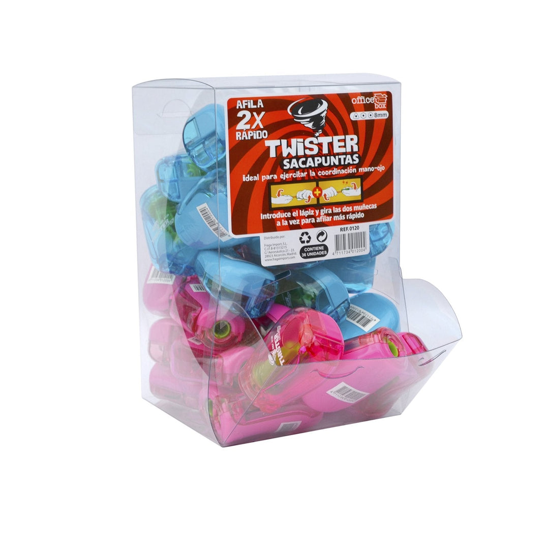 SDI Twister - Sacapuntas con Depósito de Residuos Transparente. Naranja