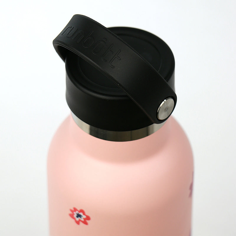 Runbott María Ysasi - Botella Térmica Reutilizable de 0.6L Interior Cerámico. Bloom Cotton Candy