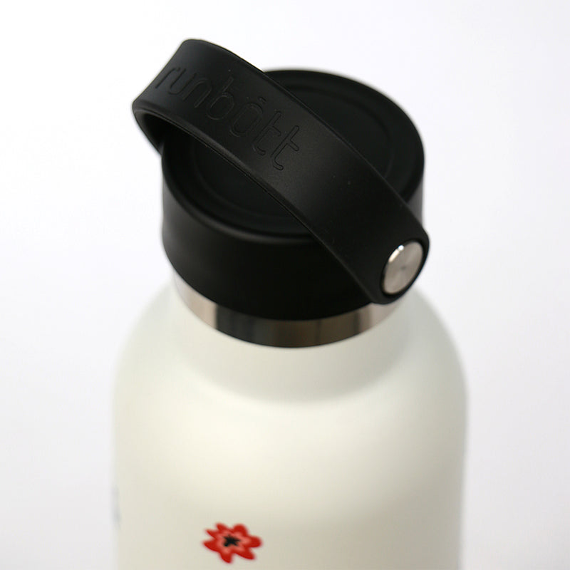 Runbott María Ysasi - Botella Térmica Reutilizable de 0.6L Interior Cerámico. Bloom Nata