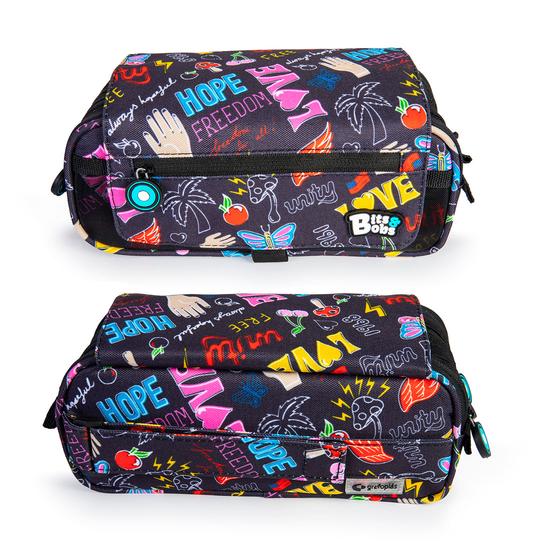 ColePack Design - Estuche Triple de 3 Cremalleras con Material Escolar Incluido. WOW