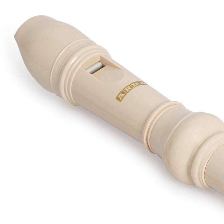 ARDA 117M - Flauta Dulce Soprano Desmontable Digitacion Alemana en ABS Blanco