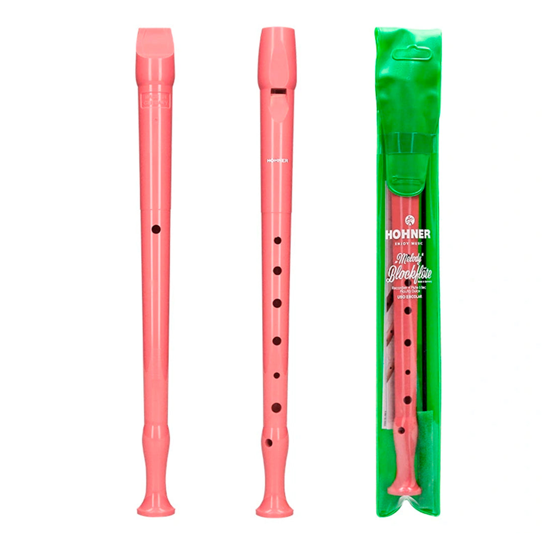 HOHNER Melody - Flauta Escolar Soprano Dulce con Funda y Varilla de Limpieza. Coral
