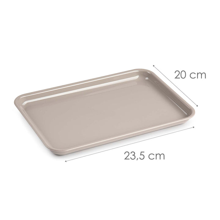 Plastic Forte Edén - Juego de 2 Bandejas de Servicio Nº 3 Rectangulares. Marrón