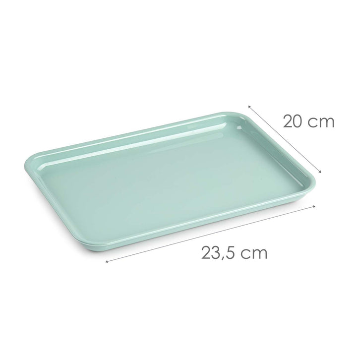Plastic Forte Edén - Juego de 2 Bandejas de Servicio Nº 3 Rectangulares. Verde