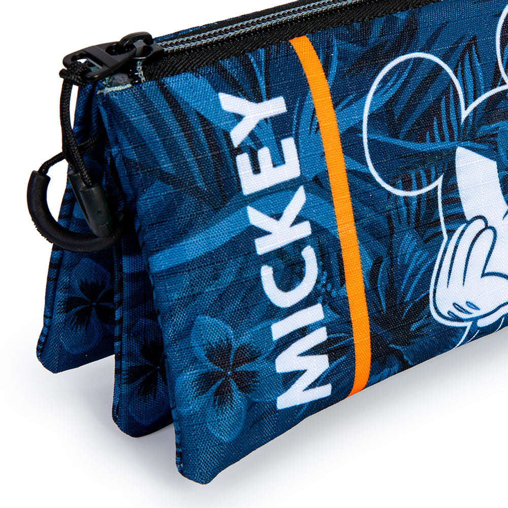 ColePack Mickey - Estuche Triple de 2 Cremalleras con Material Escolar. Blue