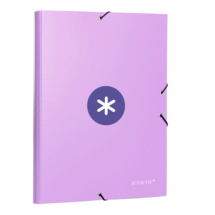 ANTARTIK - Carpeta Escolar A4 con 3 Solapas y Cierre de Goma. Lavanda
