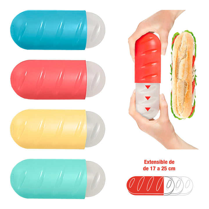 TATAY - Porta Bocadillos Infantil Extensible, Reutilizable y Ecológico.