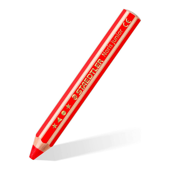  STAEDTLER Noris Junior - Caja de 18 Lápices de Colores Extra Gruesos. Incluye Sacapuntas y Pincel