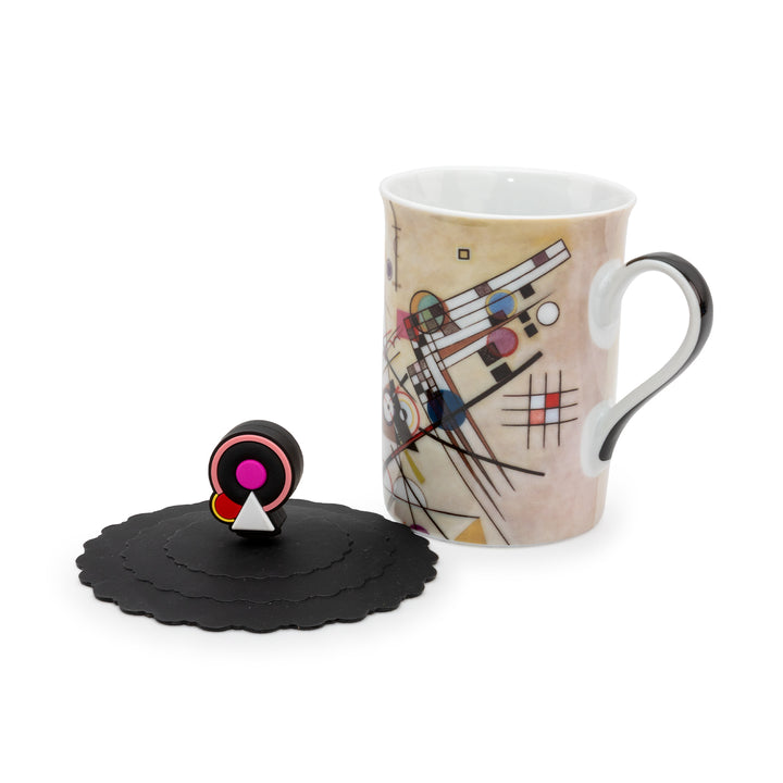 JAVIER Kandinski - Taza para Infusiones con Tapa y Filtro en Lata de Regalo