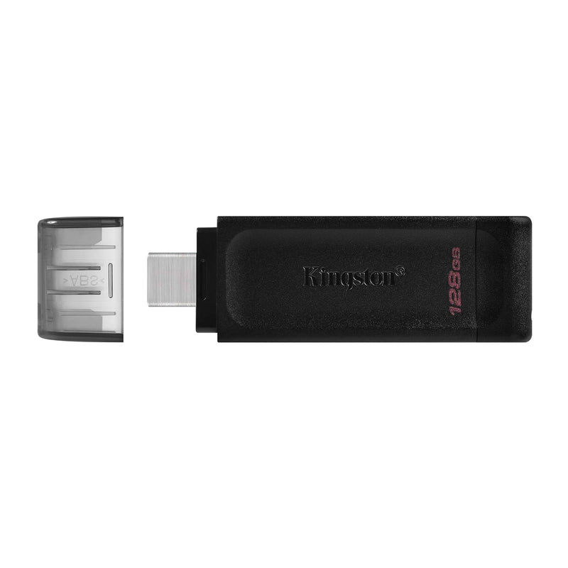 Kingston DT70 - Pack 2 Memorias Flash USB-C 3.2 DataTraveler 128GB Negro