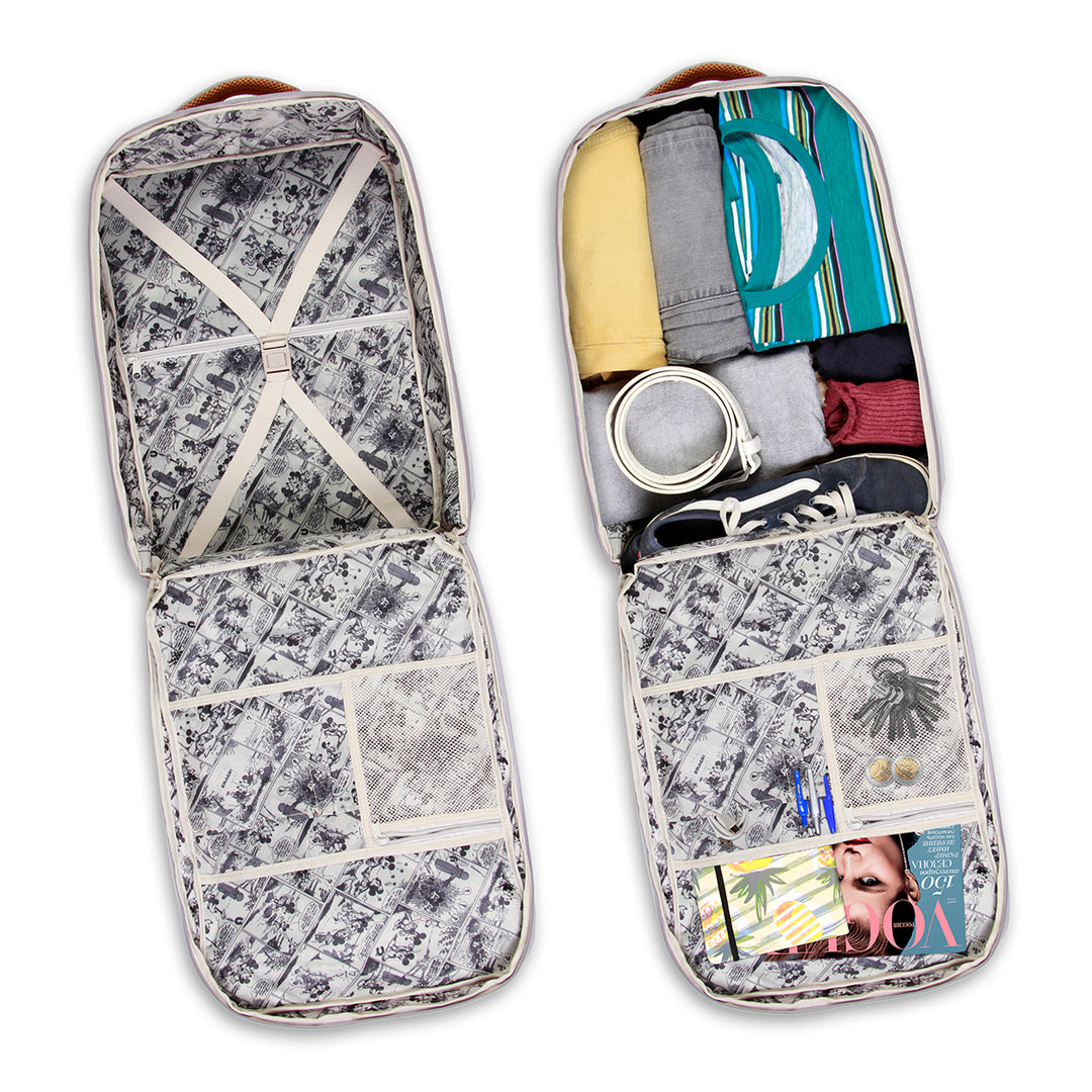 MERCURY - Mochila de Cabina Bajo Asiento Avión. Ligera e Impermeable. Disney Mickey Face