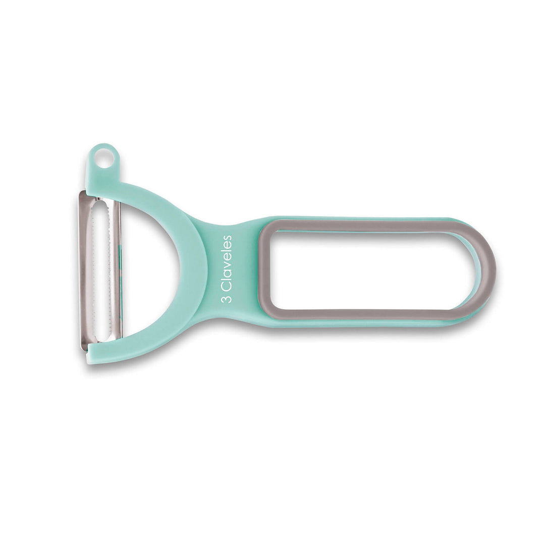 3 Claveles - Set de 3 Peladores en Forma Y en Acero Inoxidable. Colores Surtidos