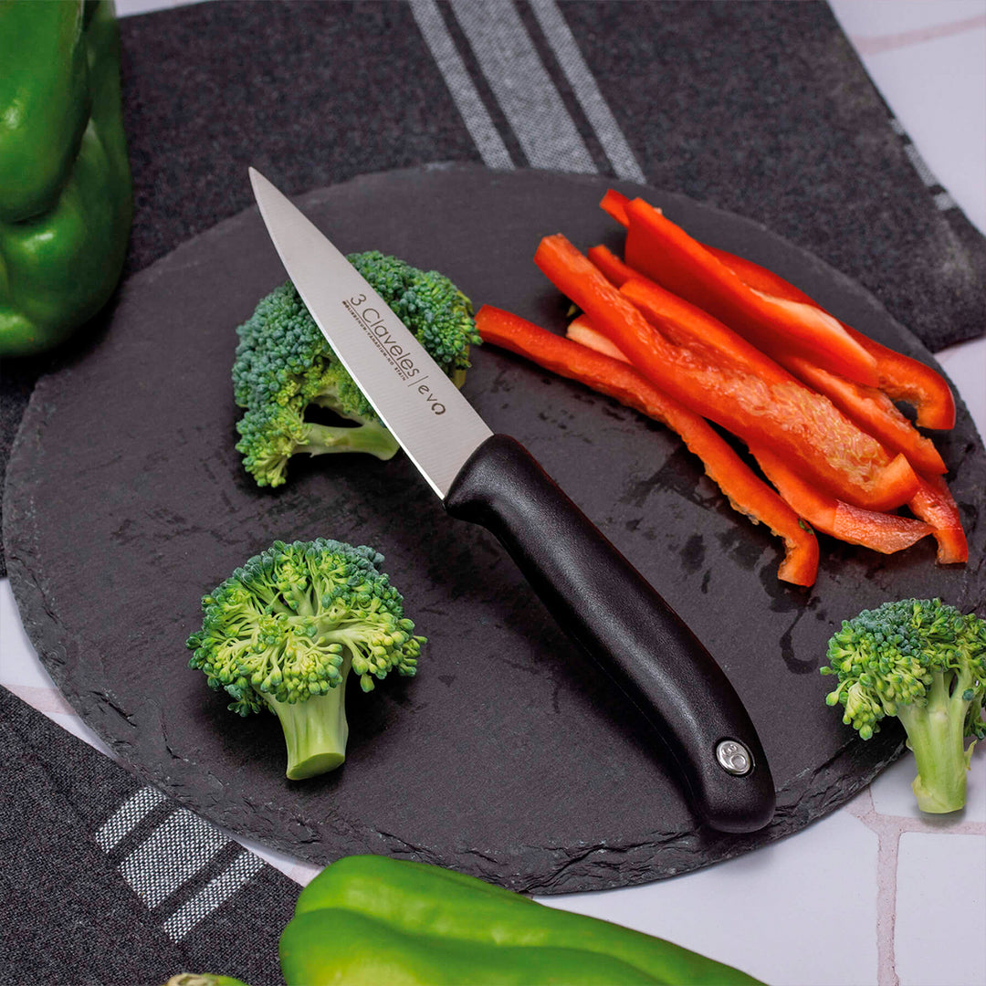 3 Claveles EVO - Cuchillo de Verduras 9 cm Acero Inoxidable Mango Polipropileno