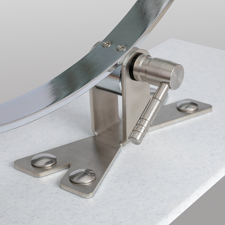 BELLO Gala - Soporte Jamonero Basculante Fibra y Acero Inoxidable Cabezal Giratorio. Granito