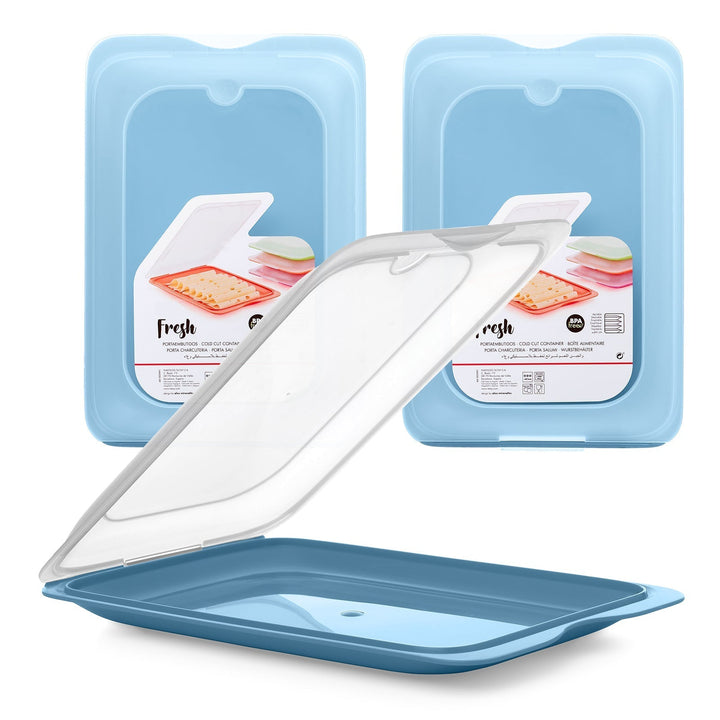 TATAY Fresh - Lote de 5 Recipientes Porta Embutidos y Alimentos. Ocean 21