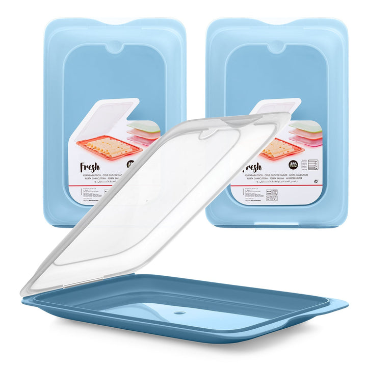 TATAY Fresh - Lote de 5 Recipientes Porta Embutidos y Alimentos. Ocean 21