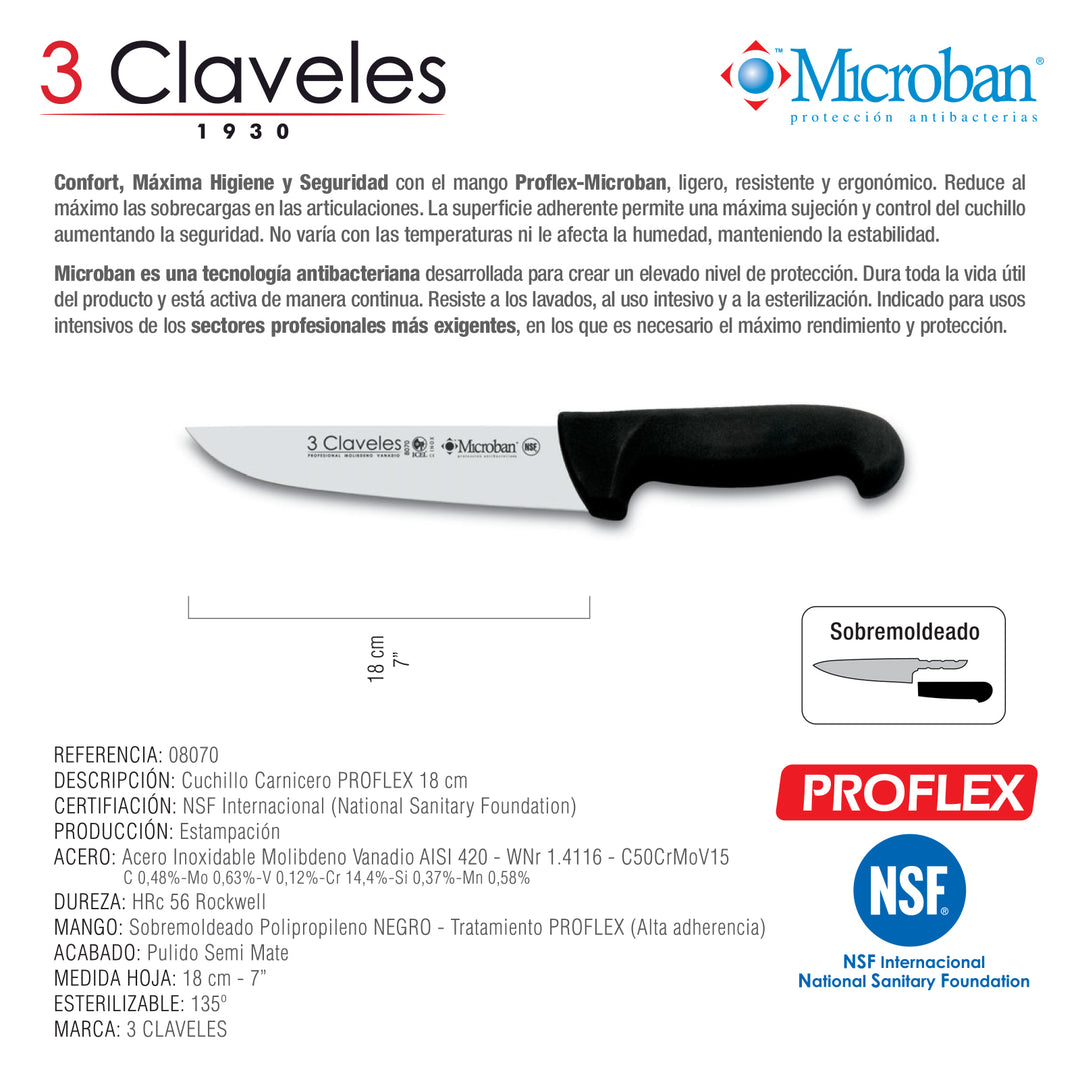 3 Claveles Premium - Kit Profesional de Cuchillo Jamonero Deshuesadores Chaira y Funda