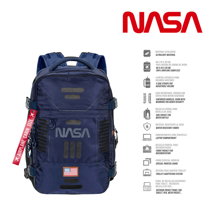 MERCURY - Mochila de Cabina Bajo Asiento Avión. Ligera e Impermeable. NASA Spaceship