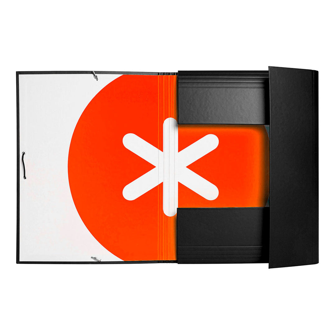 ANTARTIK - Carpeta Escolar A4 con 3 Solapas y Cierre de Goma. Negro