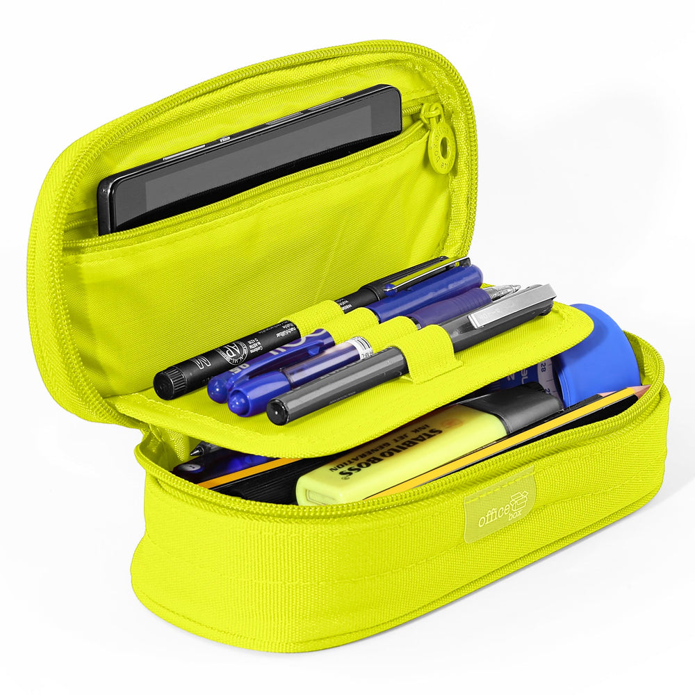 Mega - Estuche Portatodo Escolar Ovalado Multiuso con Solapa. Lima