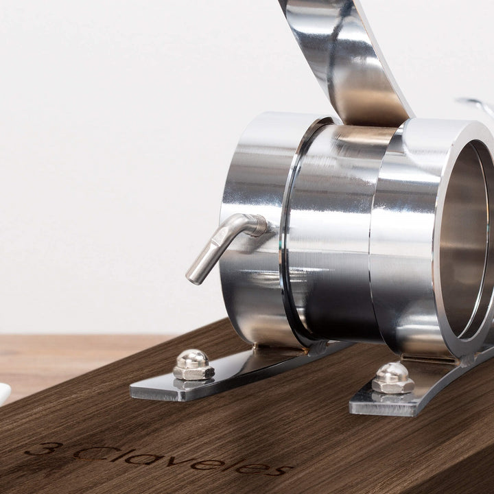 3 Claveles 01748 - Soporte Jamonero Basculante Madera y Kit de Corte Profesional Uniblock